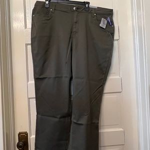 Catherines Straight Leg Brown Pull On Jeans 2X Petite NWT